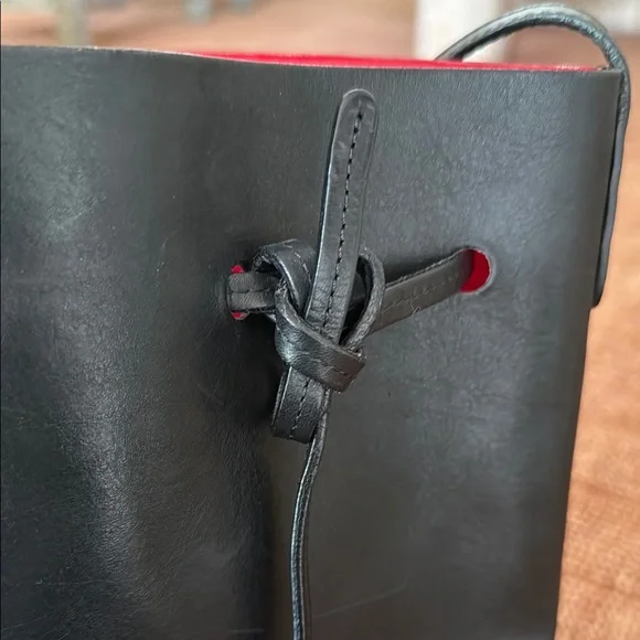 Mansur Gavriel Black Leather Shoulder Bag - Picture 3 of 7